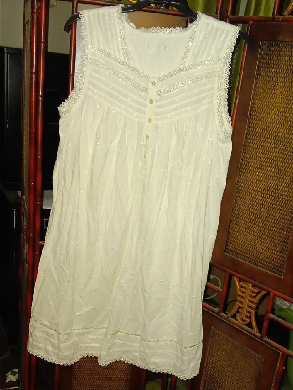 White cotton nightgown